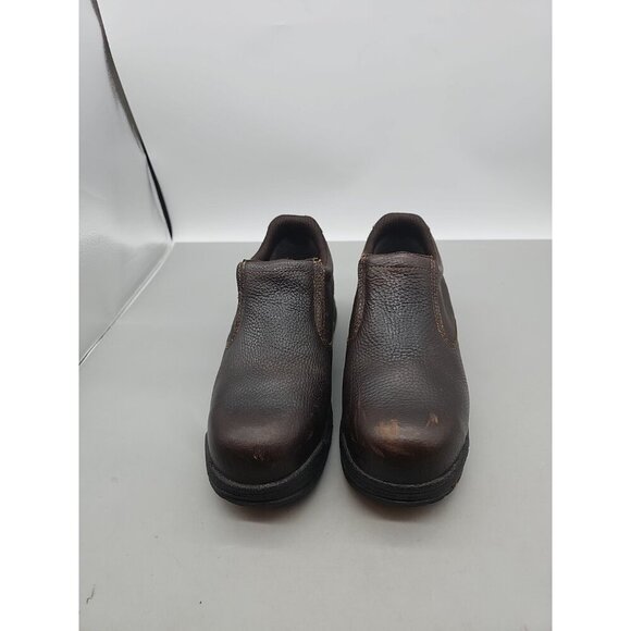 Timberland Pro Titan steel toe oxford slip on mens shoe F2413-18 BROWN sz 10M - Picture 2 of 11